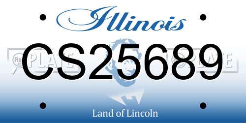 CS25689 Illinois License Plate