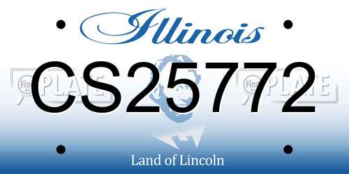 CS25772 Illinois License Plate