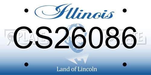 CS26086 Illinois License Plate