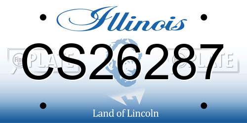CS26287 Illinois License Plate
