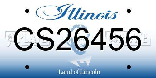 CS26456 Illinois License Plate