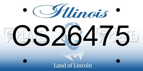 CS26475 Illinois License Plate