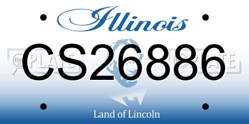 CS26886 Illinois License Plate