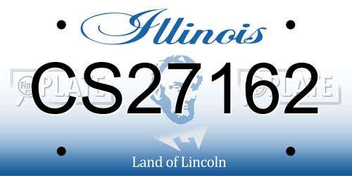 CS27162 Illinois License Plate
