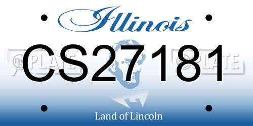 CS27181 Illinois License Plate