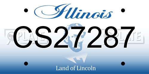 CS27287 Illinois License Plate