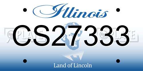 CS27333 Illinois License Plate