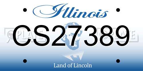 CS27389 Illinois License Plate