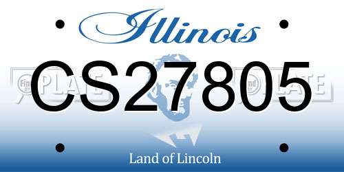 CS27805 Illinois License Plate