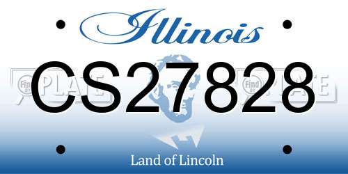 CS27828 Illinois License Plate