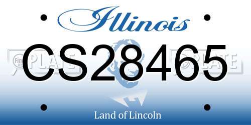 CS28465 Illinois License Plate
