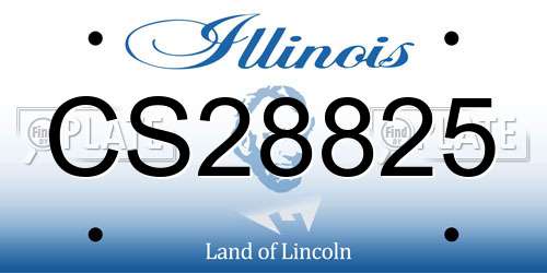 CS28825 Illinois License Plate