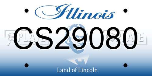CS29080 Illinois License Plate