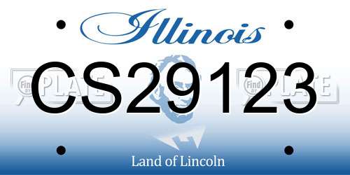 CS29123 Illinois License Plate