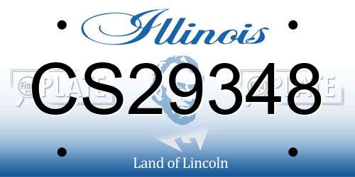 CS29348 Illinois License Plate