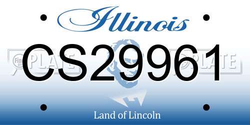 CS29961 Illinois License Plate