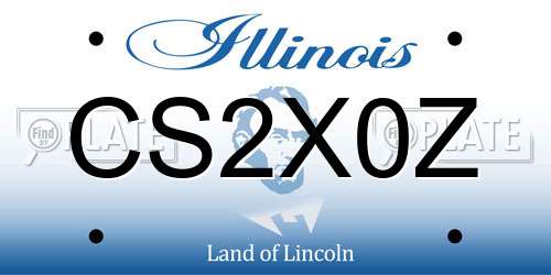 CS2X0Z Illinois License Plate
