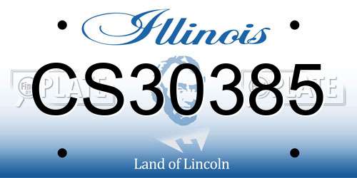 CS30385 Illinois License Plate