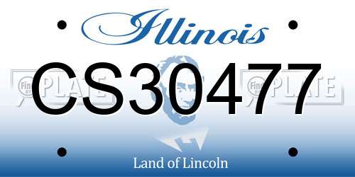 CS30477 Illinois License Plate