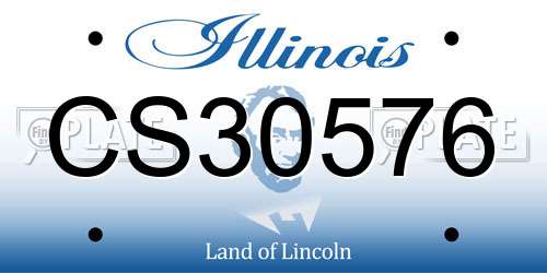 CS30576 Illinois License Plate