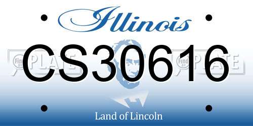 CS30616 Illinois License Plate