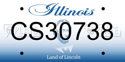 CS30738 Illinois License Plate