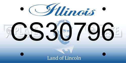 CS30796 Illinois License Plate