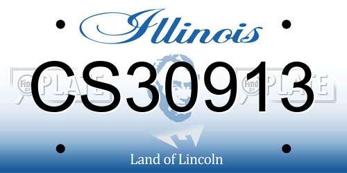 CS30913 Illinois License Plate