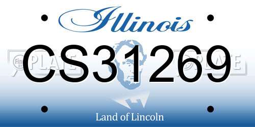 CS31269 Illinois License Plate