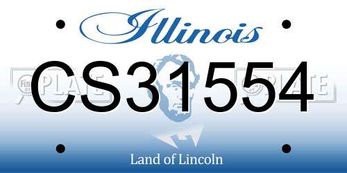 CS31554 Illinois License Plate