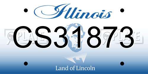 CS31873 Illinois License Plate