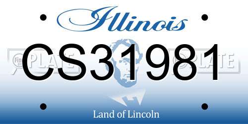 CS31981 Illinois License Plate