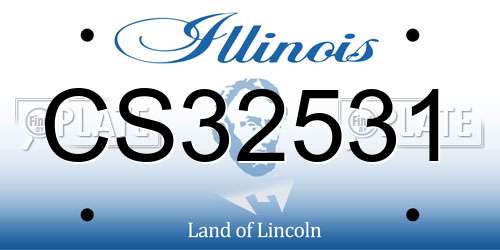 CS32531 Illinois License Plate