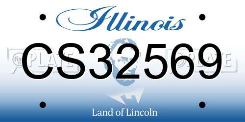 CS32569 Illinois License Plate