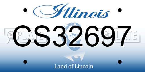 CS32697 Illinois License Plate