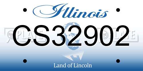 CS32902 Illinois License Plate