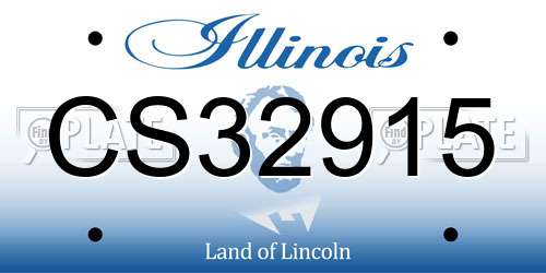 CS32915 Illinois License Plate