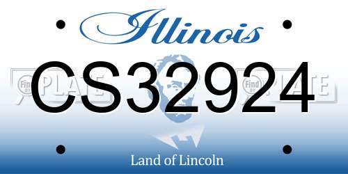 CS32924 Illinois License Plate