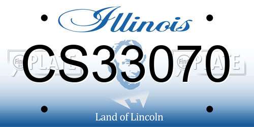 CS33070 Illinois License Plate