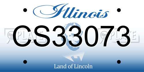 CS33073 Illinois License Plate