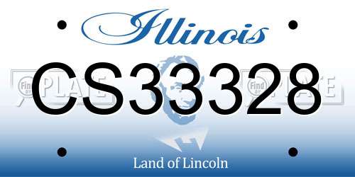 CS33328 Illinois License Plate