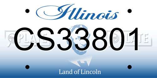 CS33801 Illinois License Plate