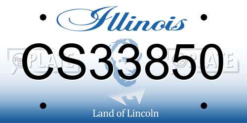 CS33850 Illinois License Plate