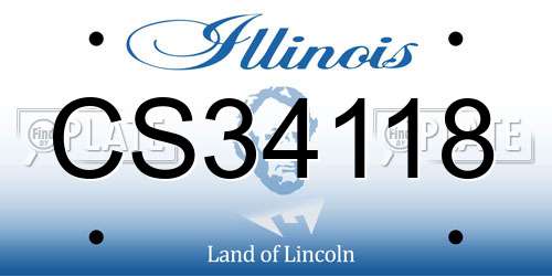 CS34118 Illinois License Plate