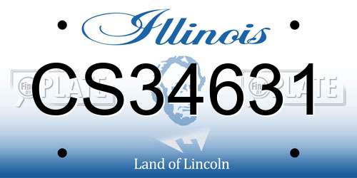 CS34631 Illinois License Plate