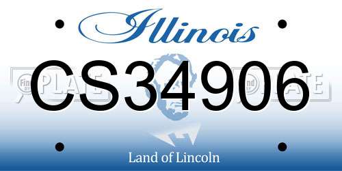 CS34906 Illinois License Plate