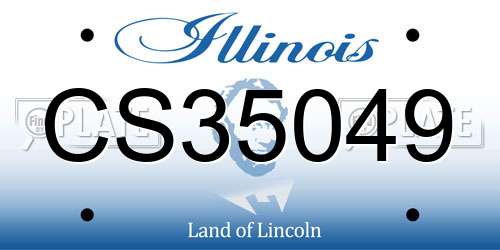 CS35049 Illinois License Plate