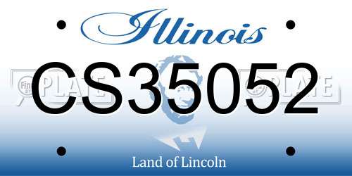 CS35052 Illinois License Plate