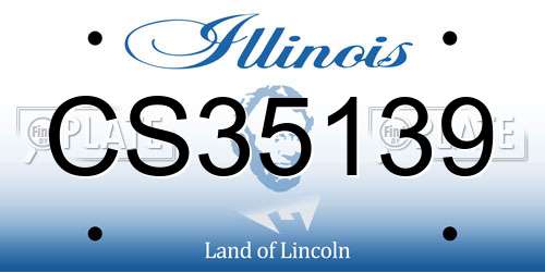 CS35139 Illinois License Plate
