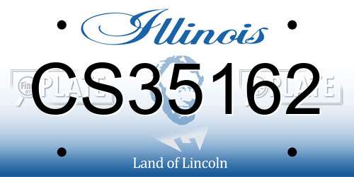 CS35162 Illinois License Plate